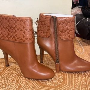 Mackenna Soft Leather Bootie in the color Cognac Size 7.5